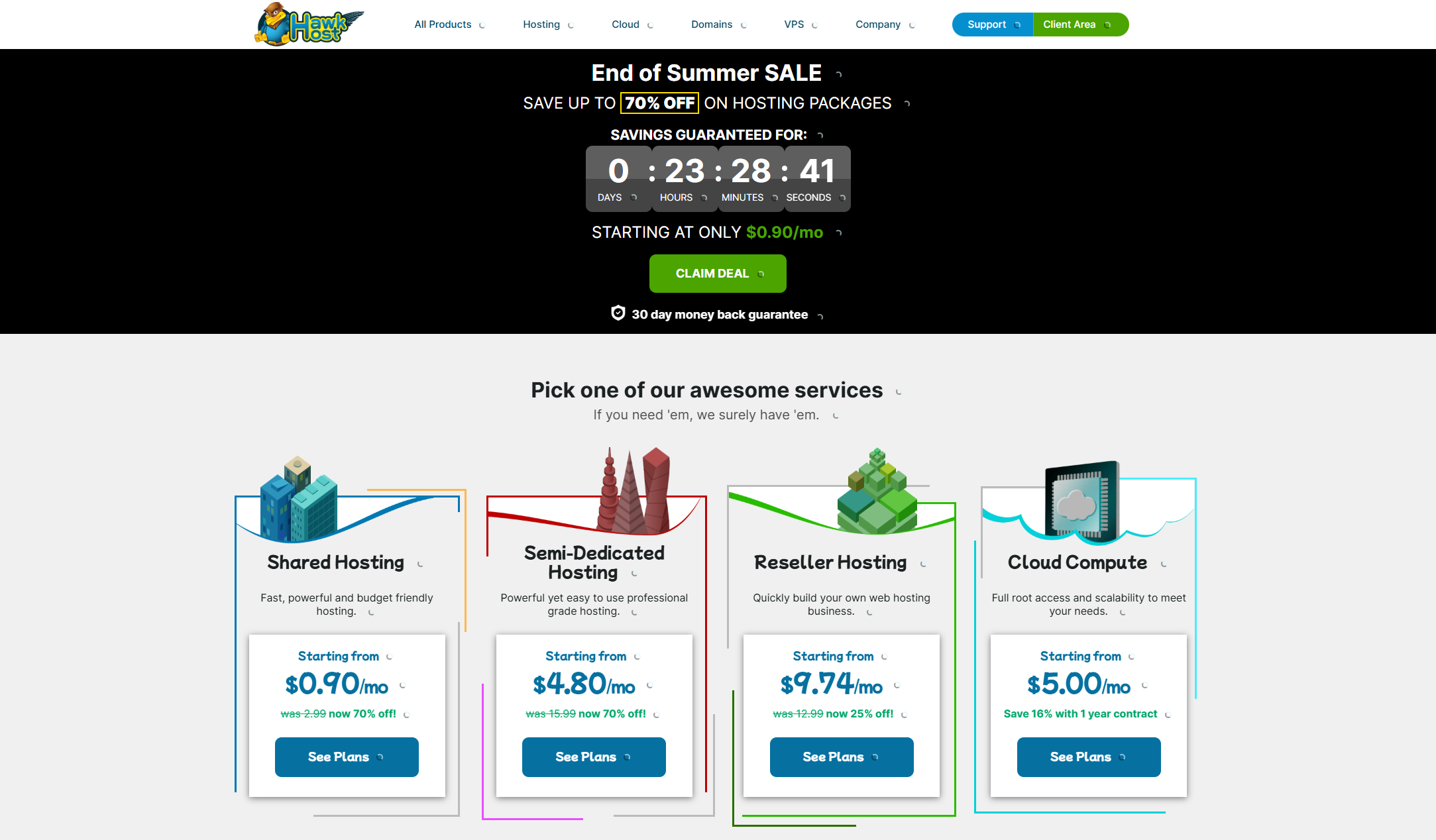 HawkHost：虚拟主机3折，$21.53/两年起，可选香港/洛杉矶/纽约/达拉斯/新加坡等机房插图
